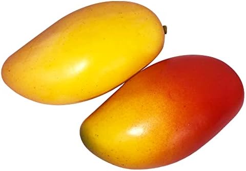Lorigun 6 Pcs Artificial Mangoes Red Yellow Home Decor
