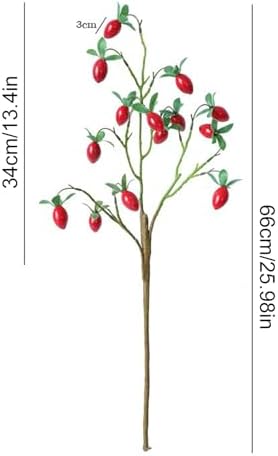 2 Pcs Artificial Fruit Branches for Home Decor