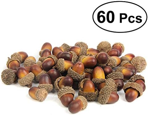 Veemoon 60pcs Artificial Acorn Fall Decor