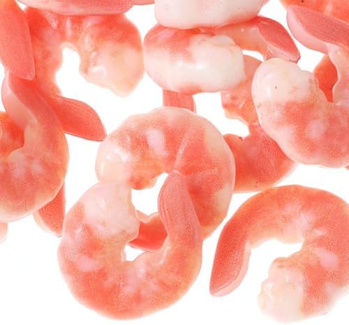 15 Pcs Artificial Shrimp Figures Lifelike Kitchen Decor