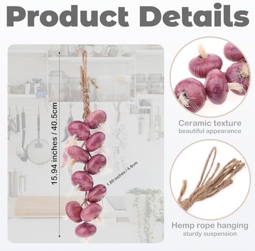 Gresorth Artificial Purple Garlic String Hanging Decoration