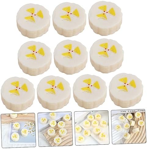 Zerodeko 10pcs Artificial Banana Slices Decor
