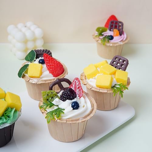 Keebgyy 6PCS Fake Cupcake Model for Display Kitchen Decoration