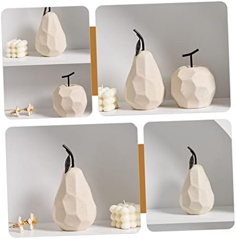 Ceramic Pear Sculpture Adorable Desktop Decor