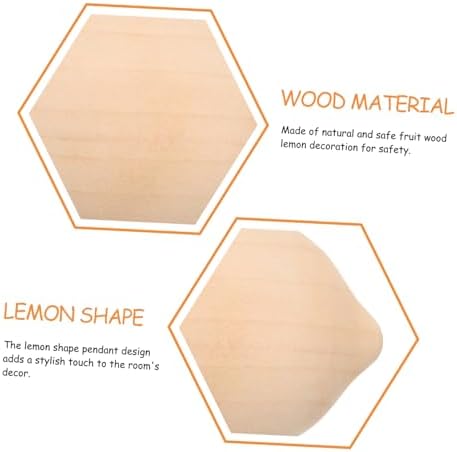 NUOBESTY 5pcs Wooden Lemon Shape Painting Toys