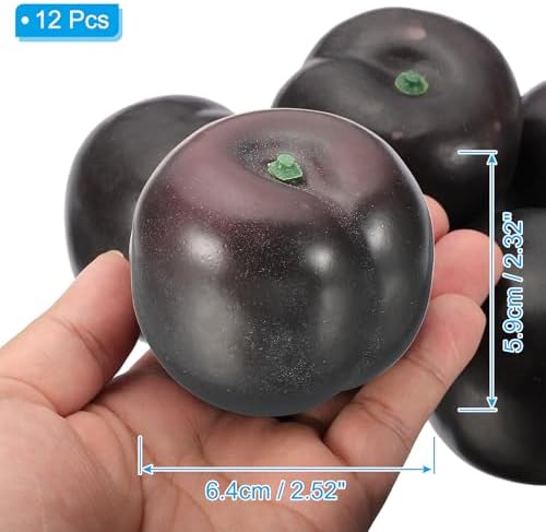 PATIKIL 12 Pcs Artificial Black Brin Plum Decoration