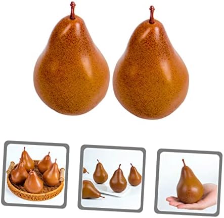 Healifty 2Pcs Lifelike Fake Pears Artificial Fruit Decor