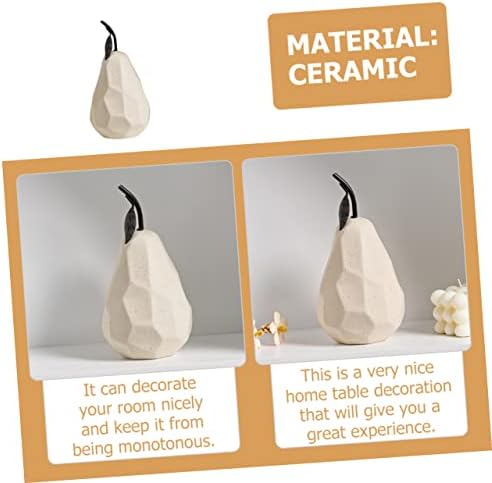 Happyyami Ceramic Pear Sculpture Home Decor Ornament
