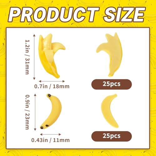 50pcs Mini Artificial Bananas for Home Party Decoration