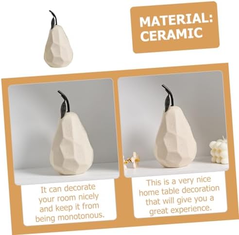 PRETYZOOM Unique Ceramic Pear Desktop Decor