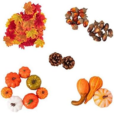 Ochine Thanksgiving Artificial Pumpkins Home Decor Set