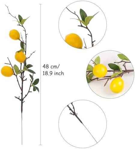Gresorth Yellow Mini Lemon Artificial Decoration 5pcs