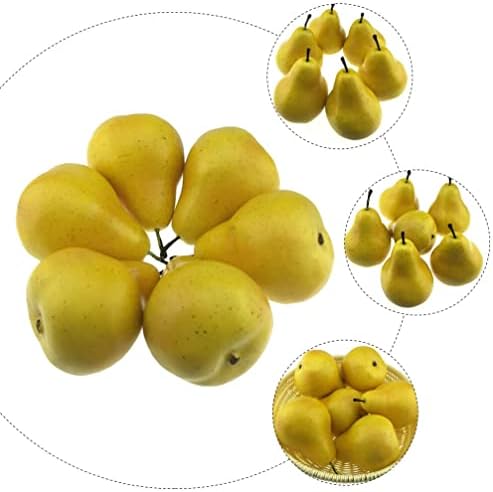 NOLITOY 6PCS Artificial Yellow Pear Decor