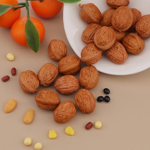 Gresorth 40pcs Artificial Walnut Display Decoration