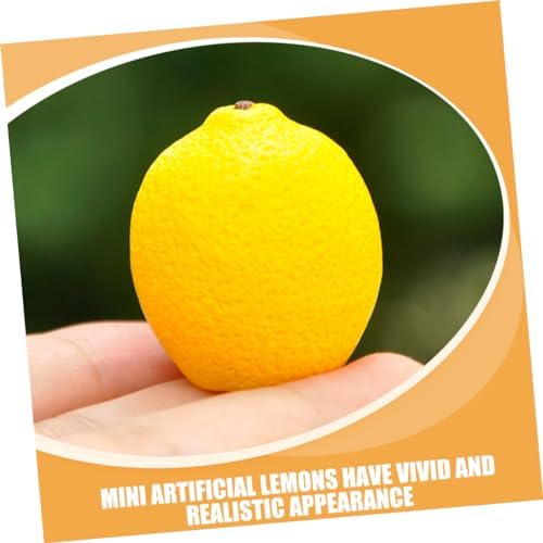 Hemoton 6pcs Mini Faux Lemon Models for Home Decor