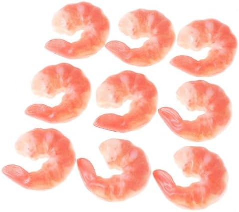 15 Pcs Artificial Shrimp Figures Lifelike Kitchen Decor
