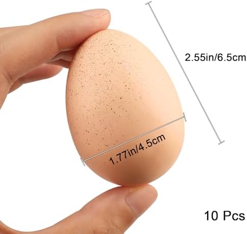 Lorigun 10pcs Artificial Egg Fake Food Decor Theater Prop