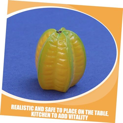 SUPVOX 6Pcs Resin Carambola Decor for Home and Kitchen