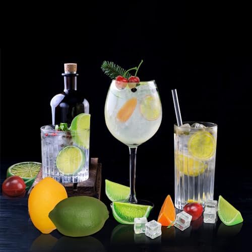 Gresorth 72pcs Lifelike Cherry and Lemon Artificial Fruit Set