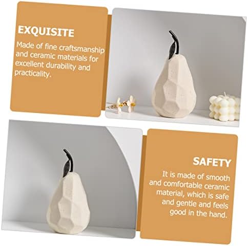 Happyyami Ceramic Pear Sculpture Home Decor Ornament