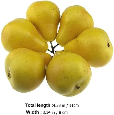NOLITOY 6PCS Artificial Yellow Pear Decor