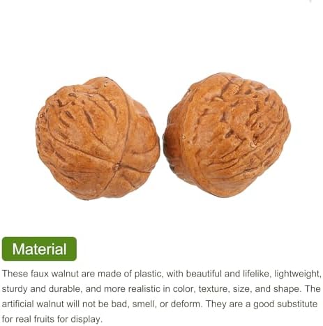Uxcell 20PCS Artificial Walnut Decorations