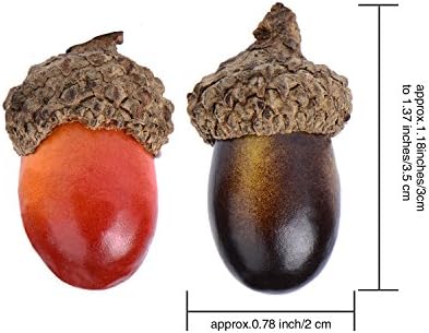 Sumind 70 Pcs Fake Acorn Ornaments Brown