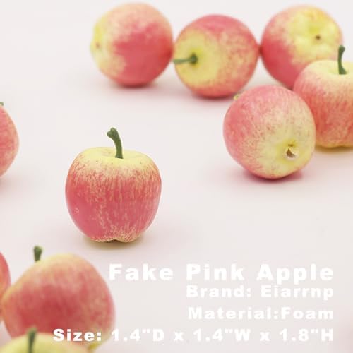 30 Pcs Mini Artificial Pink Apples Decor
