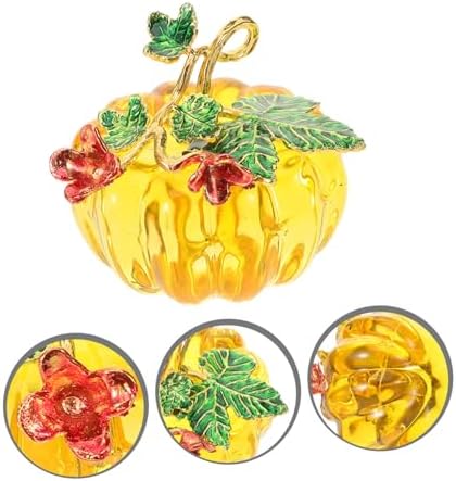 Glass Pumpkin Decor for Halloween Home Display