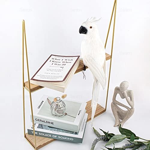 AUEAR 177 Inch White Artificial Parrot Decoration Prop