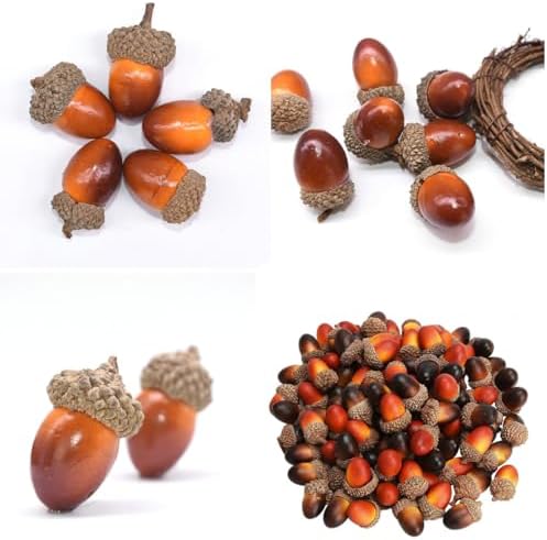 AISIBO Artificial Acorns 50PCS Decorative Fruit