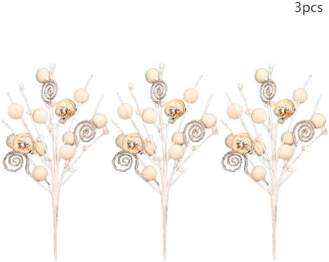 3Pcs Artificial Christmas Berry Stems Branches for Decor