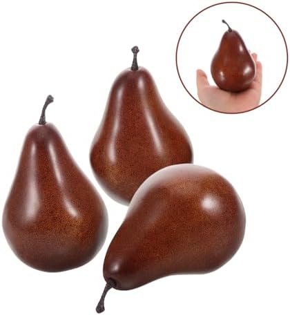 PRETYZOOM 3pcs Artificial Pear Ornament Decor