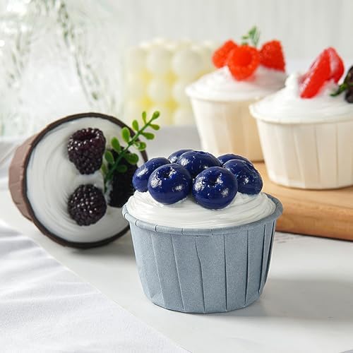Wnvivi 6 Pack Artificial Cupcakes for Display Decoration