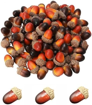 AISIBO Artificial Acorns 50PCS Decorative Fruit
