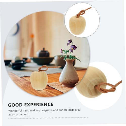 4pcs DIY Unpainted Wood Fruit Ornaments for Creative Crafts