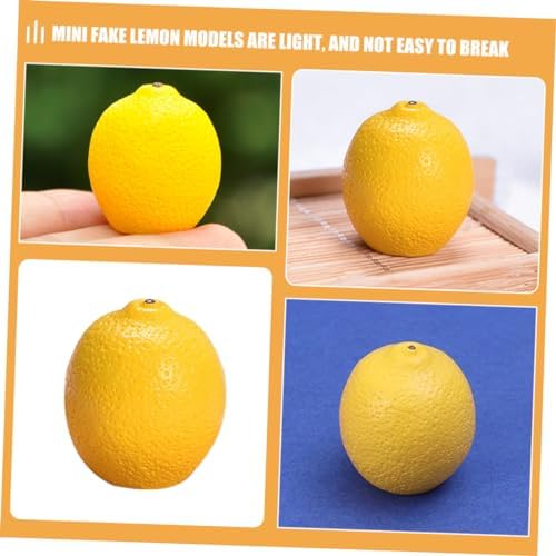 Hemoton 6pcs Mini Faux Lemon Models for Home Decor