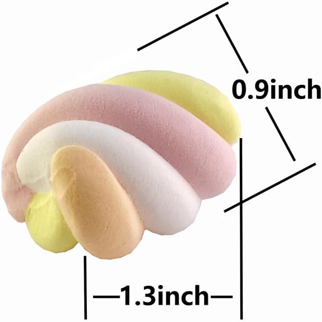 25 Pcs Realistic Fake Marshmallows Artificial Cotton Candy Photography Props