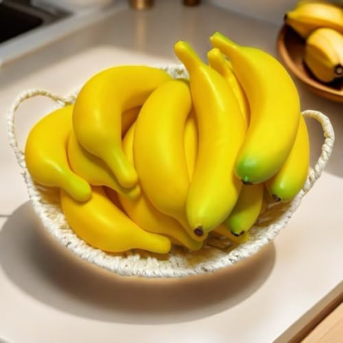 15pcs Artificial Yellow Banana Decoration for Home Kitchen