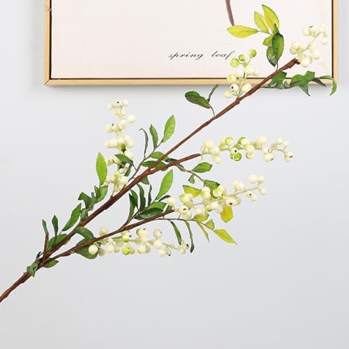 Buachois Artificial Fruit Branches White