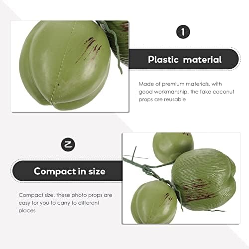 Artificial Coconut Decor for Tropical Party and Farmhouse Display
