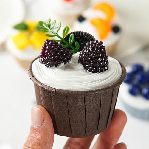 Wnvivi 6 Pack Artificial Cupcakes for Display Decoration