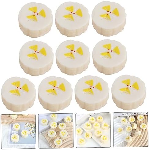 10pcs Lifelike Fake Bananas Artificial Banana Slices Decor