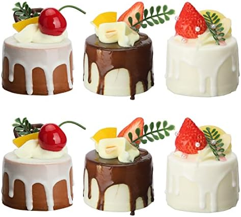6 Piece Artificial Cupcake Decor for Display and Photography