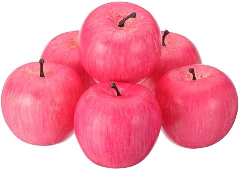 PATIKIL 6 Pcs Artificial Pink Apple Decor