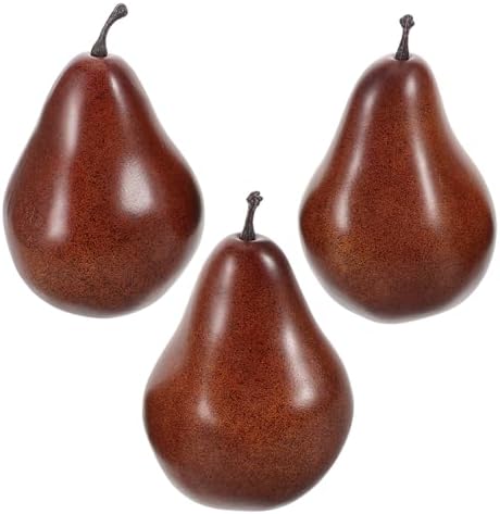 Cabilock 3pcs Artificial Faux Pear for Home Decor