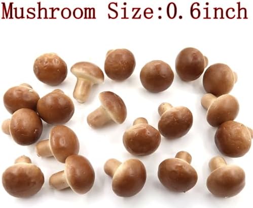 20Pcs Realistic Artificial Gray Mushroom Decor