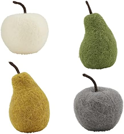 Mud Pie Felt Yellow Pear Decor