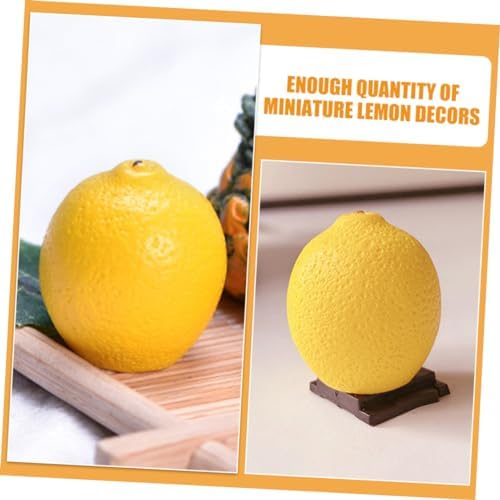 Hemoton 6pcs Mini Faux Lemon Models for Home Decor