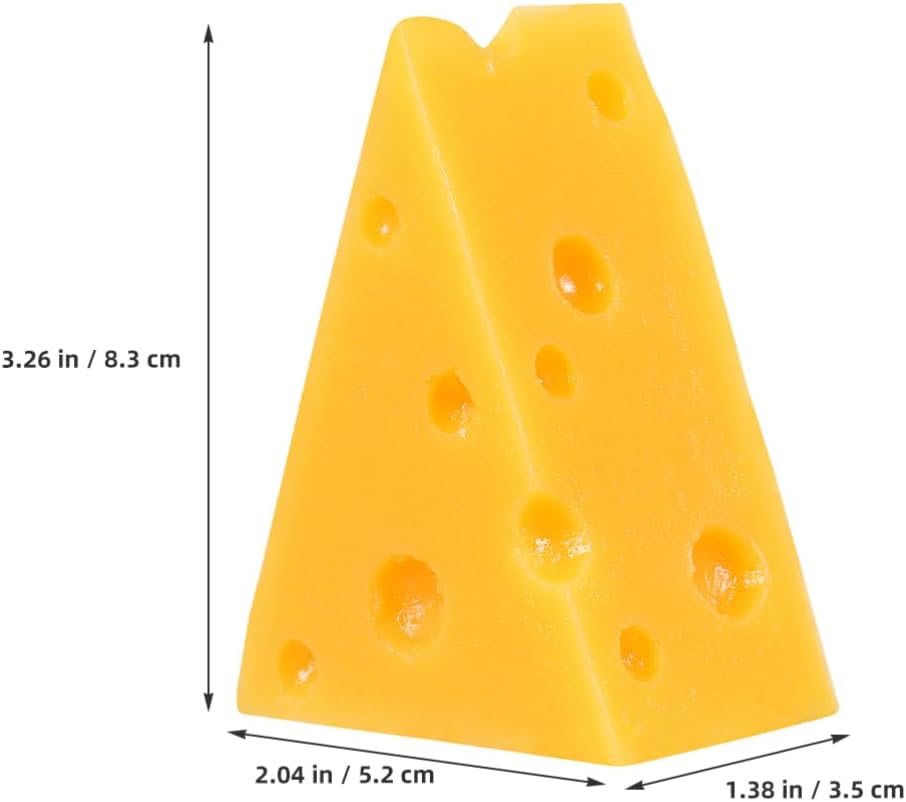 TOYANDONA Realistic Triangle Cheese Artificial Cheese Model